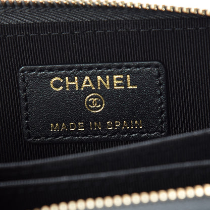 Chanel Iridescent Caviar Quilted Zip Coin Purse Black 6 of 8