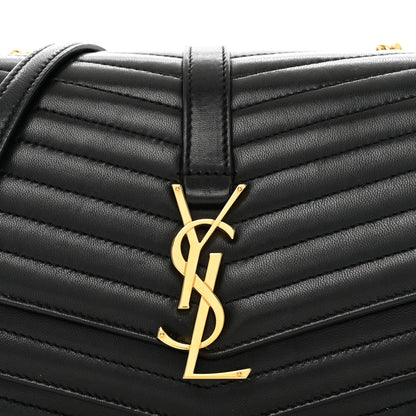 Saint Laurent Lambskin Matelasse Chevron Monogram Small Sulpice Bag Black 5 of 10