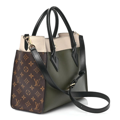 Louis Vuitton Calfskin Monogram On My Side MM Laurier Green Toffee Latte Beige 3 of 11