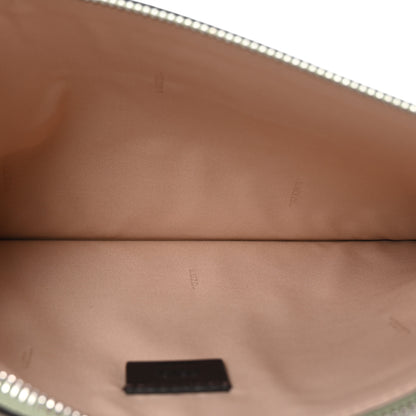 Fendi Vitello Seta Medium Flat Pouch Green Tea 5 of 7