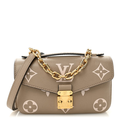 Louis Vuitton Empreinte Monogram Giant Pochette Metis East West Tourterelle Creme 1 of 8