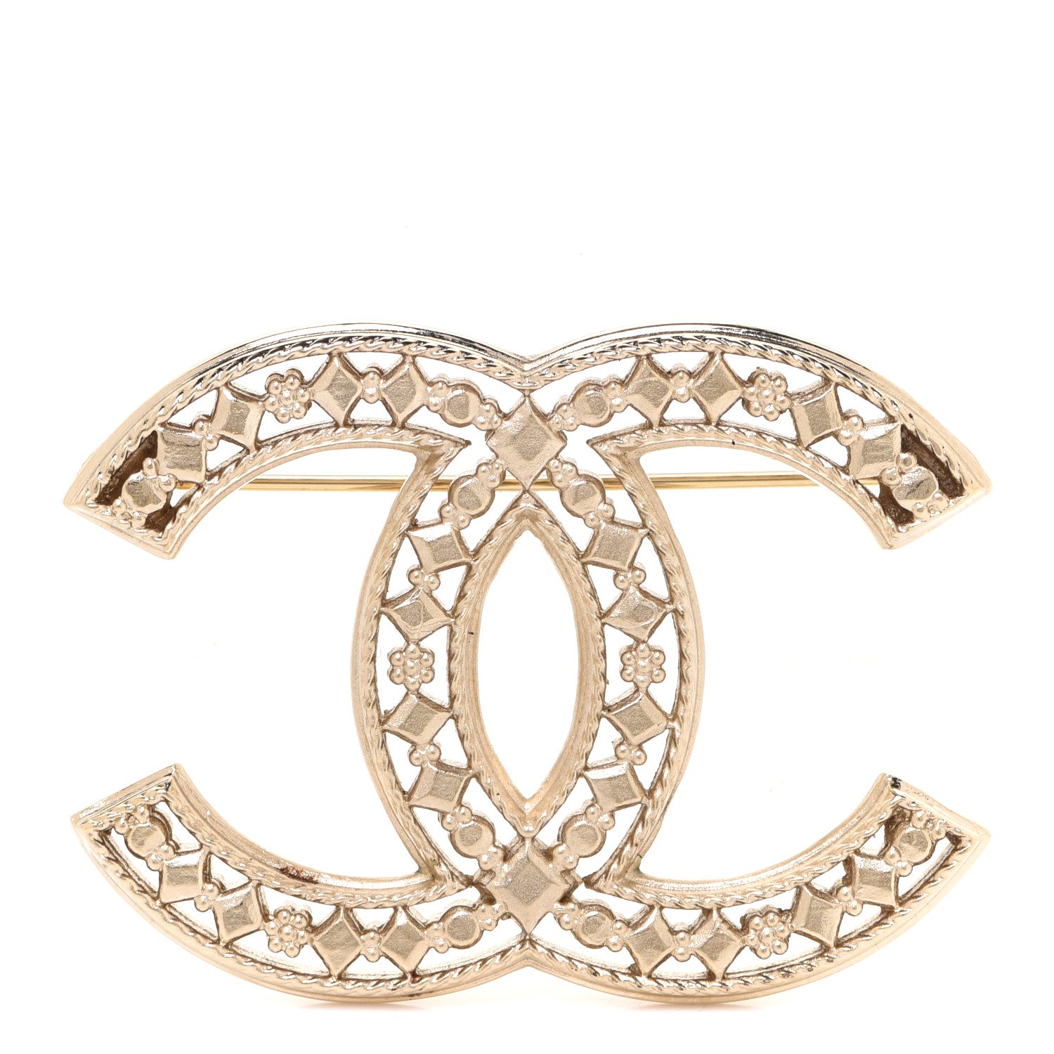 Chanel Metal CC Brooch Gold 1 of 5