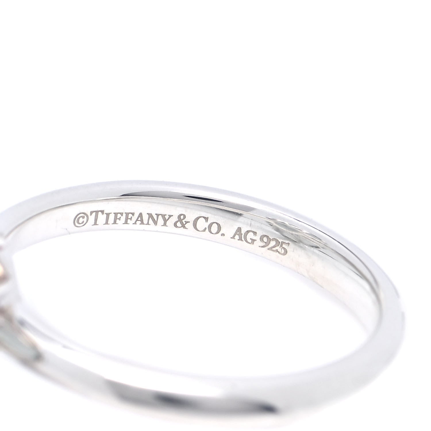 Tiffany Sterling Silver Green Quartz Octagonal Sparklers Cocktail Ring 47 4 4 of 5