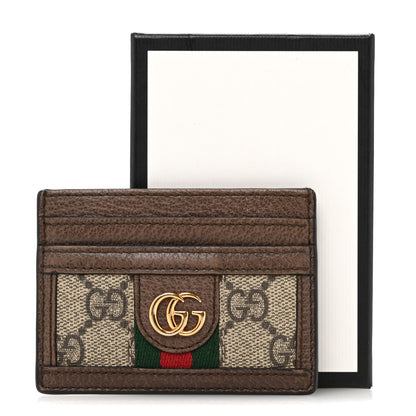 Gucci GG Supreme Monogram Ophidia Card Holder Brown 10 of 10