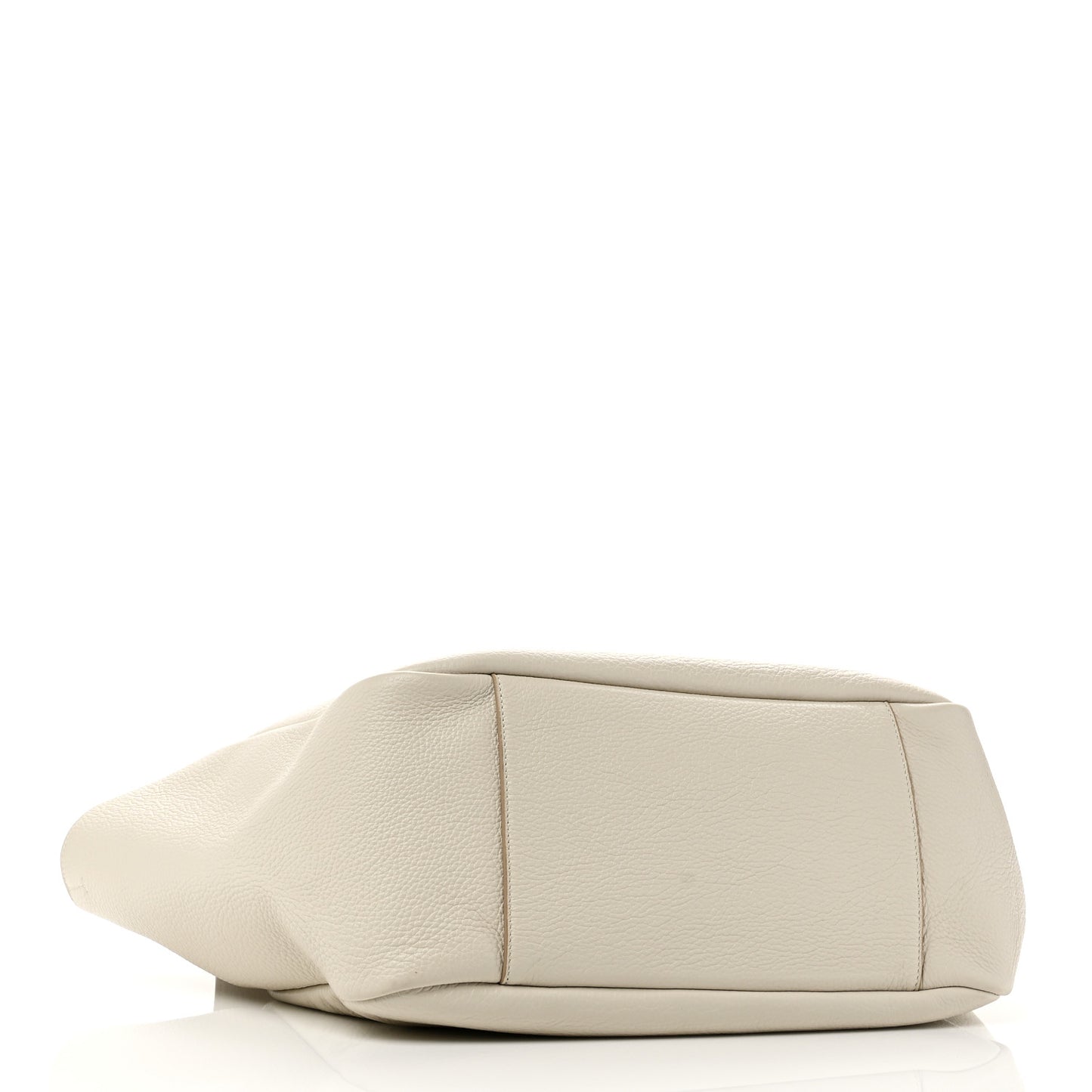 Grained Deerskin Bea Tote Blanc Vintage