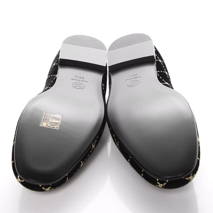 Chanel Velvet Moccasin Loafers 39.5 Black 5 of 9