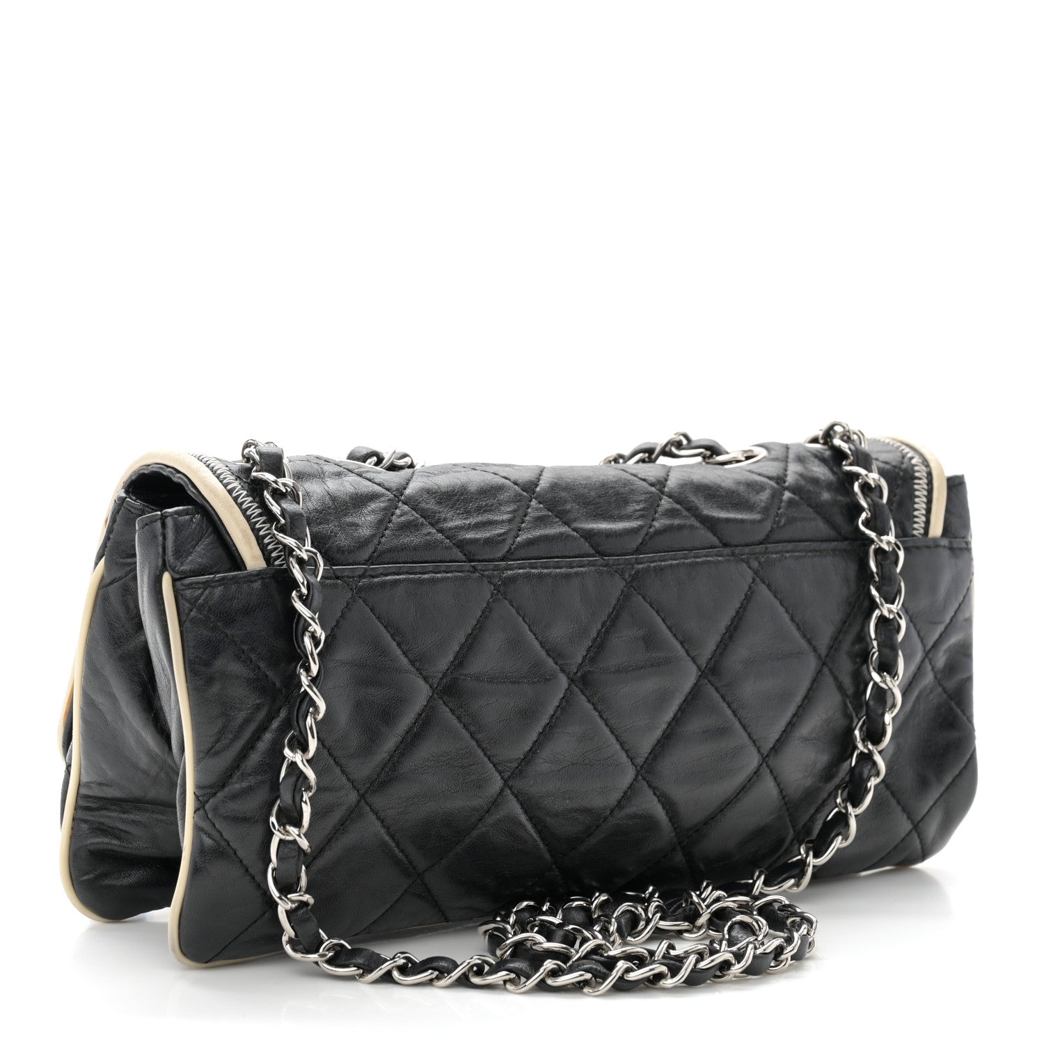 Chanel Lambskin East West Mademoiselle Flap Black 3 of 11