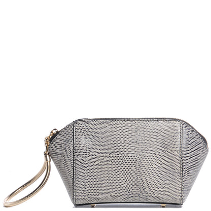 Alexander Wang Lizard Stamped Chastity Clutch Oyster 1 of 7