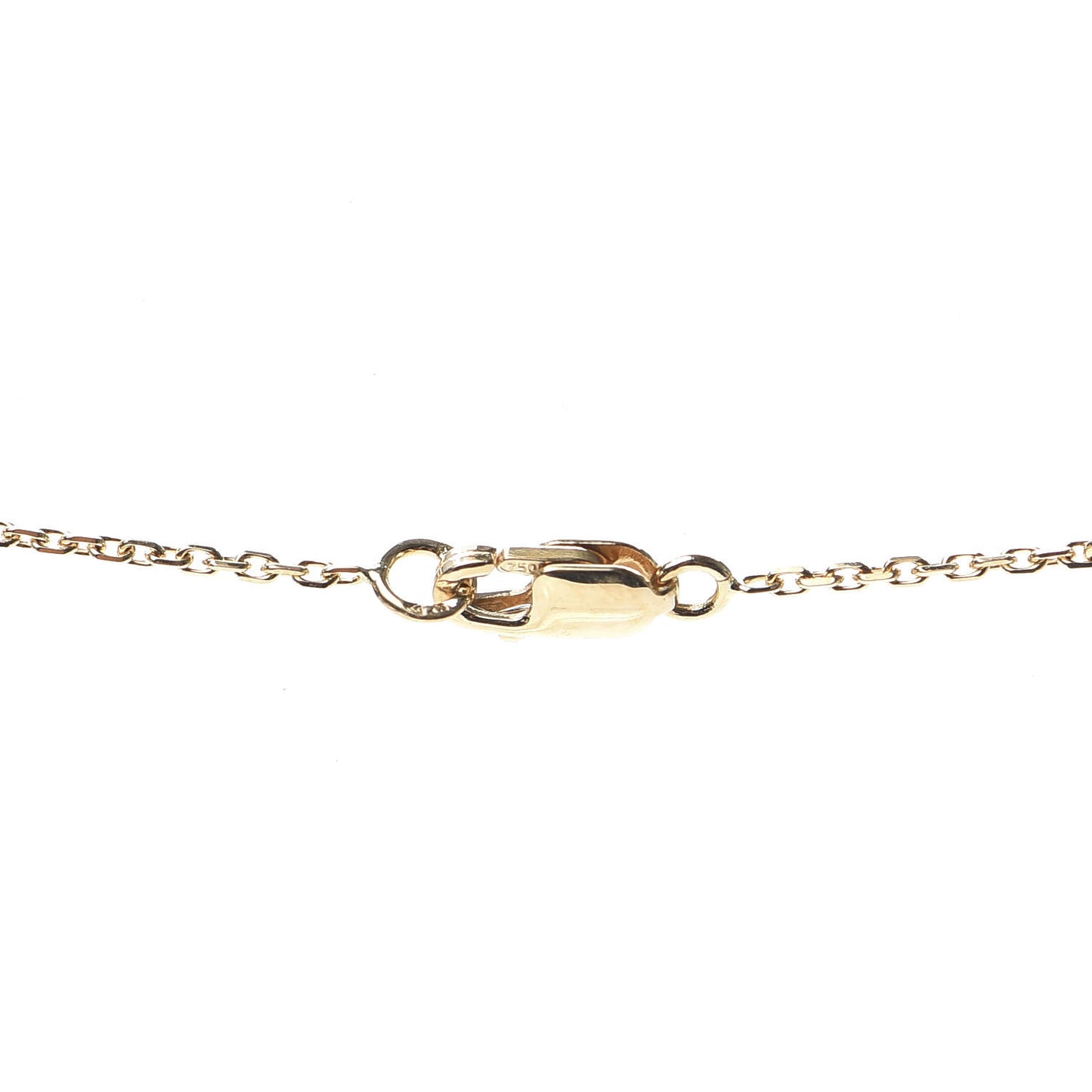18K Yellow Gold Mother of Pearl Sweet Alhambra Butterfly Pendant Necklace