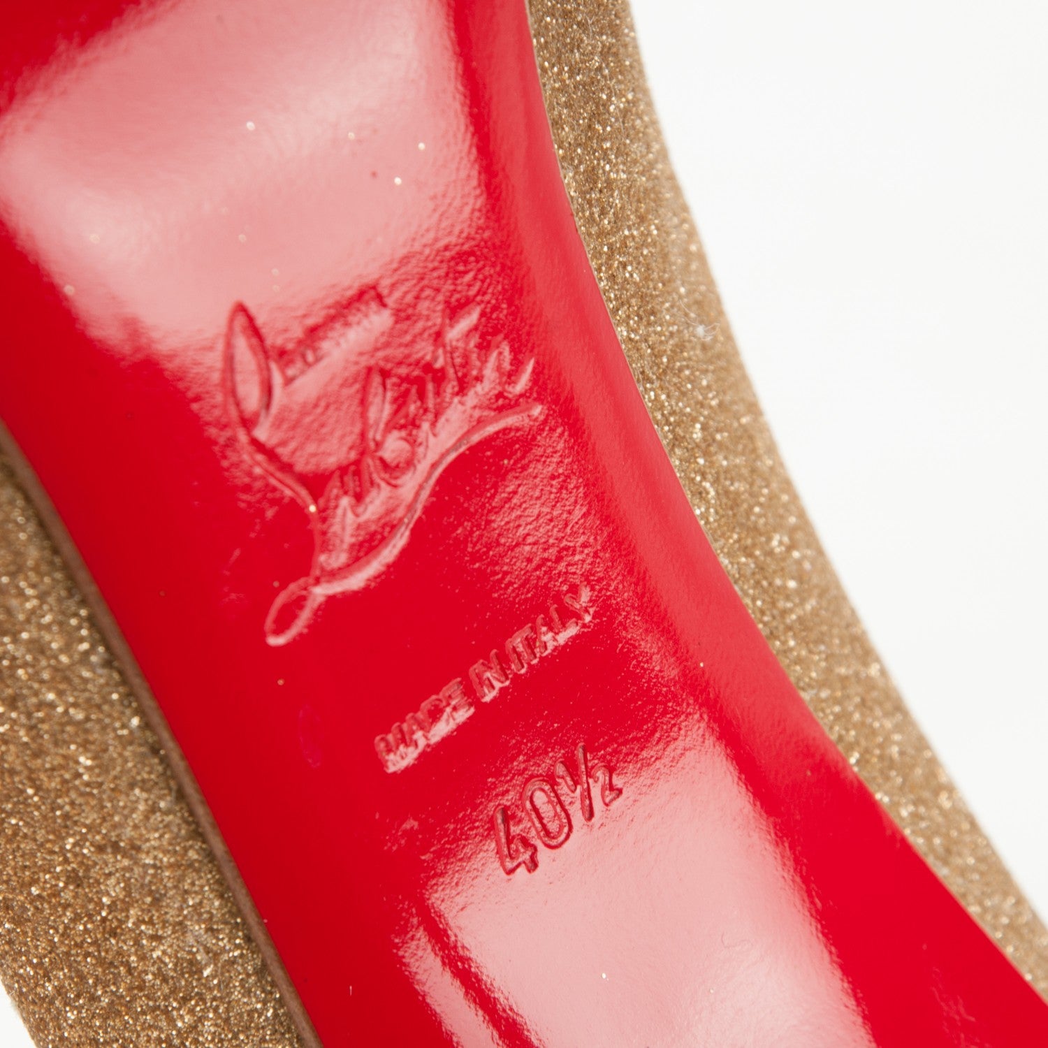 Christian Louboutin Glitter Pigalle Follies 100 Pumps 40.5 Gold 6 of 6