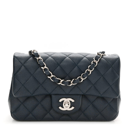 Chanel Caviar Quilted Mini Rectangular Flap Navy 1 of 11