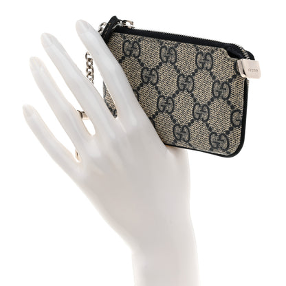 Gucci GG Supreme Monogram Key Case Beige Blue 2 of 8