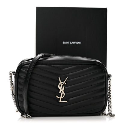 Saint Laurent Calfskin Matelasse Monogram Mini Lou Camera Bag Black 13 of 13