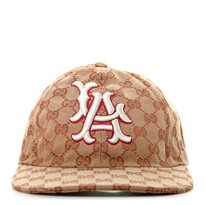 Gucci X MLB Monogram LA Dodgers Baseball Hat 57-61 Beige Ruggine 2 of 5