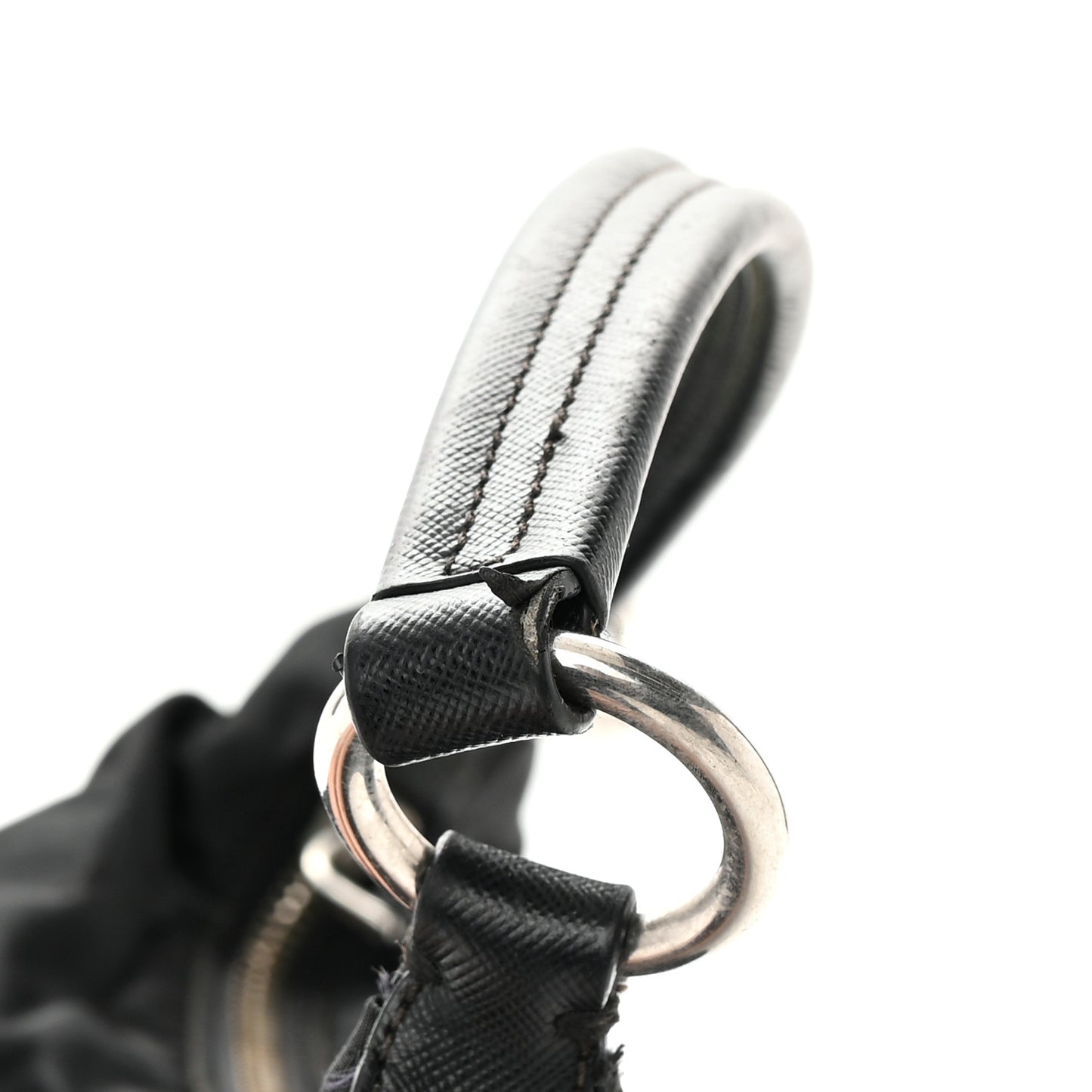 Tessuto Nylon Saffiano Sacca Shoulder Bag Black