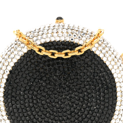 Judith Leiber Swarovski Crystal Clutch Silver Black 8 of 13