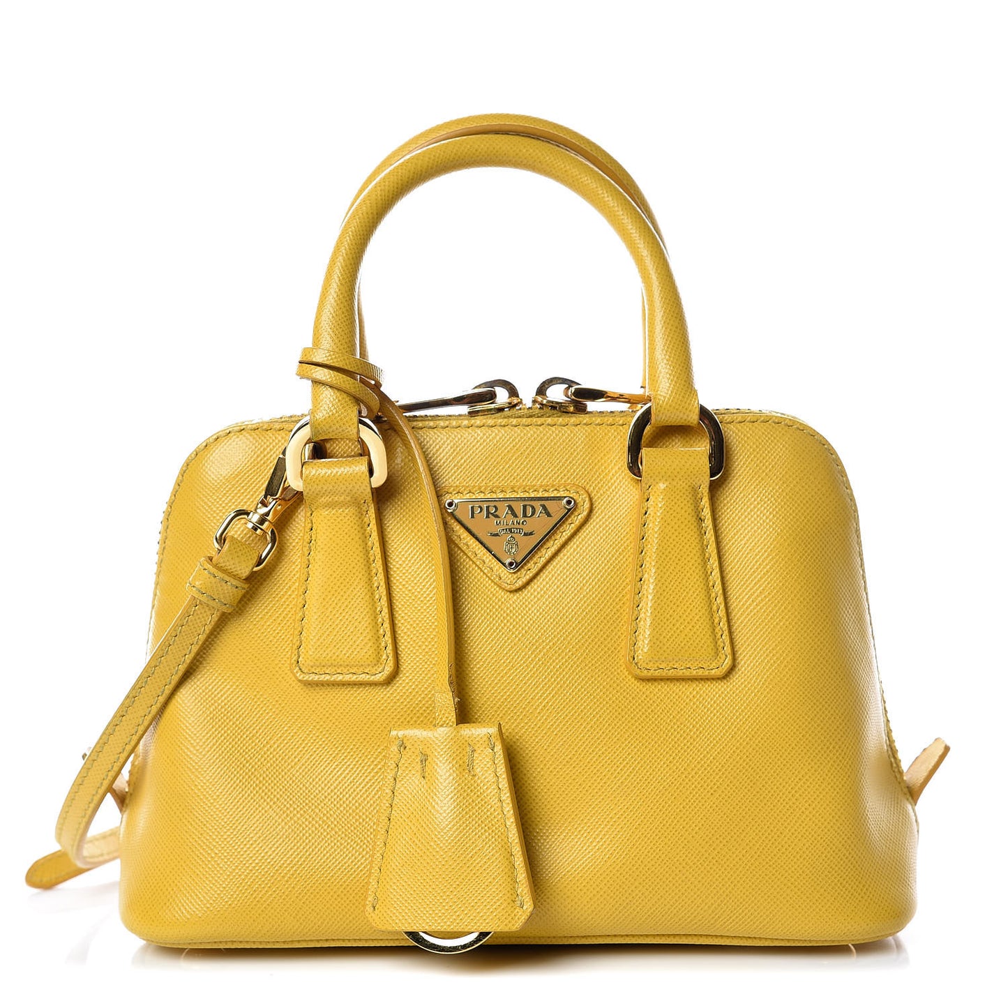 Saffiano Lux Mini Promenade Tote Yellow