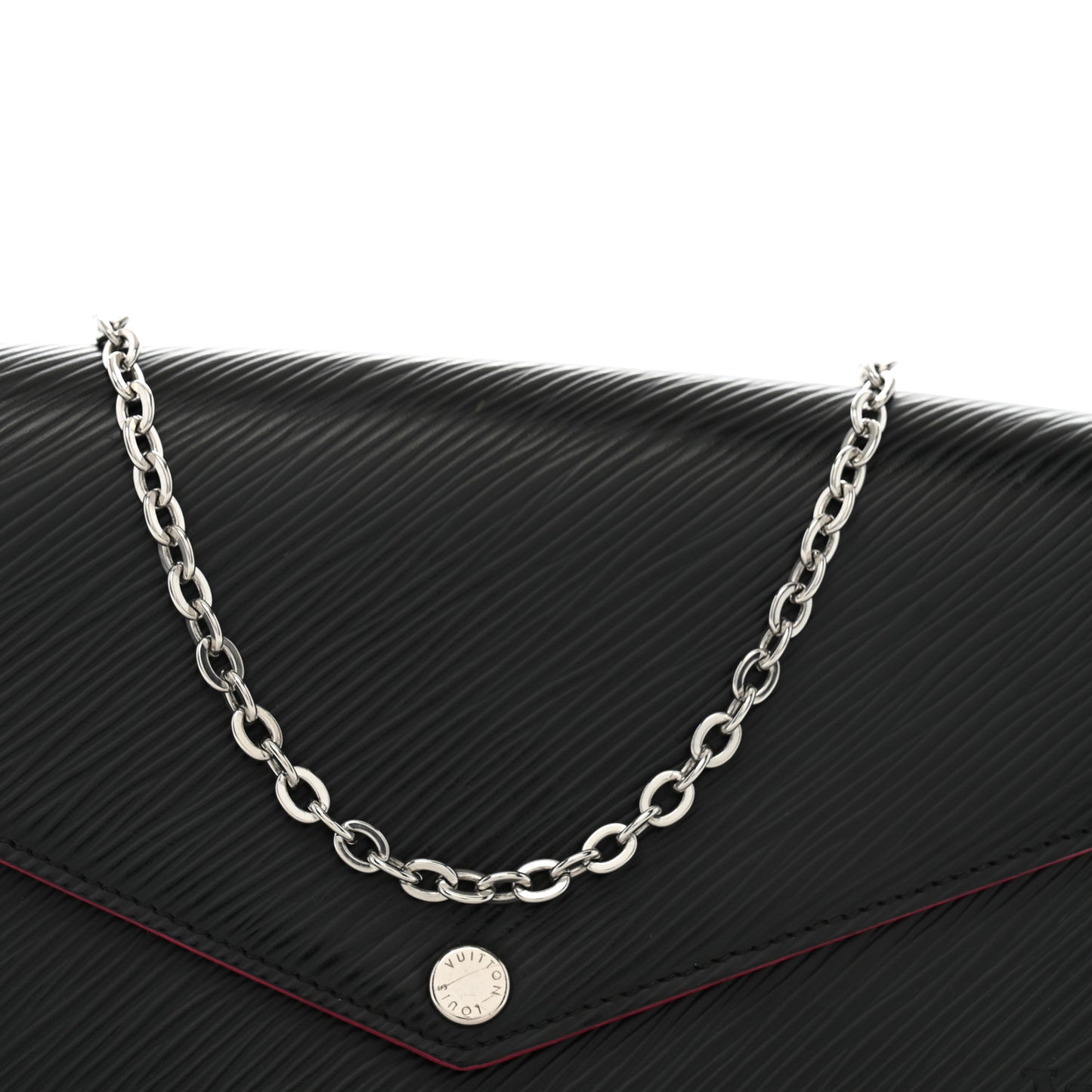 Epi Pochette Felicie Black Hot Pink