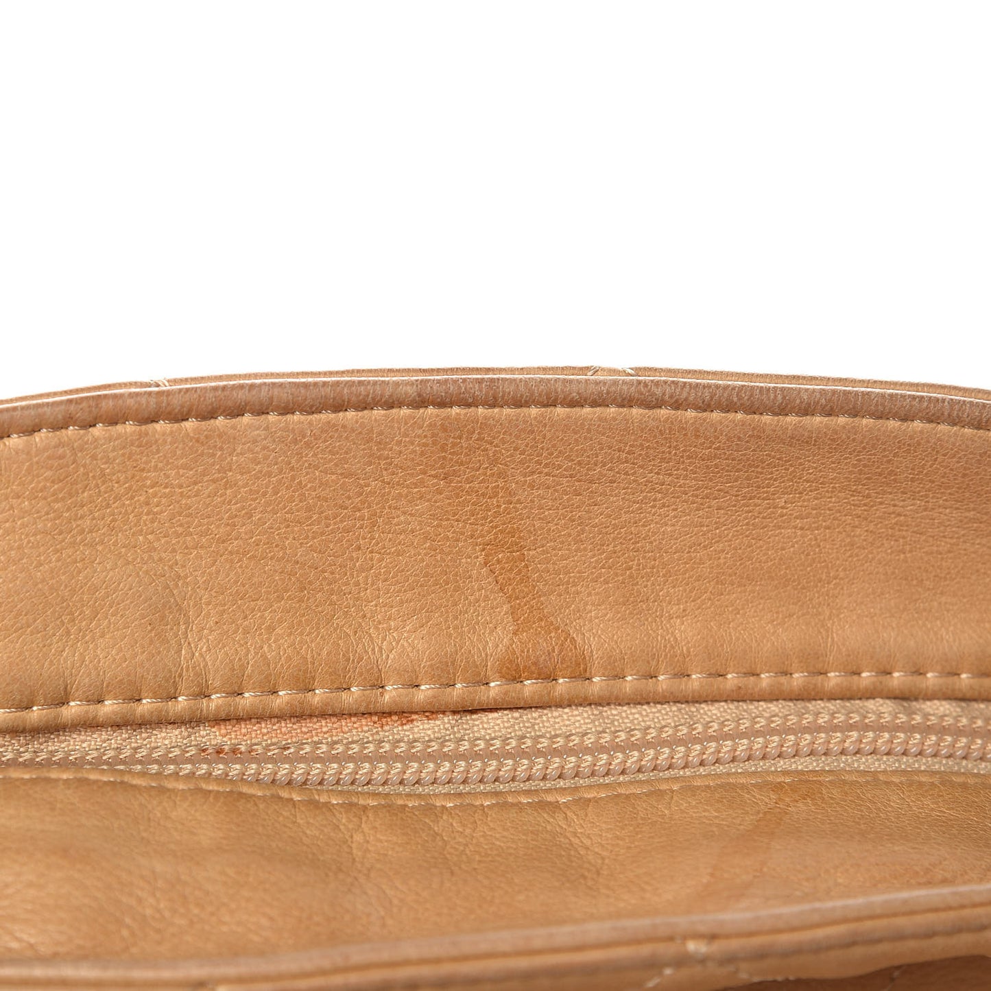Lambskin Stitched Medium Ultimate Soft Tote Beige