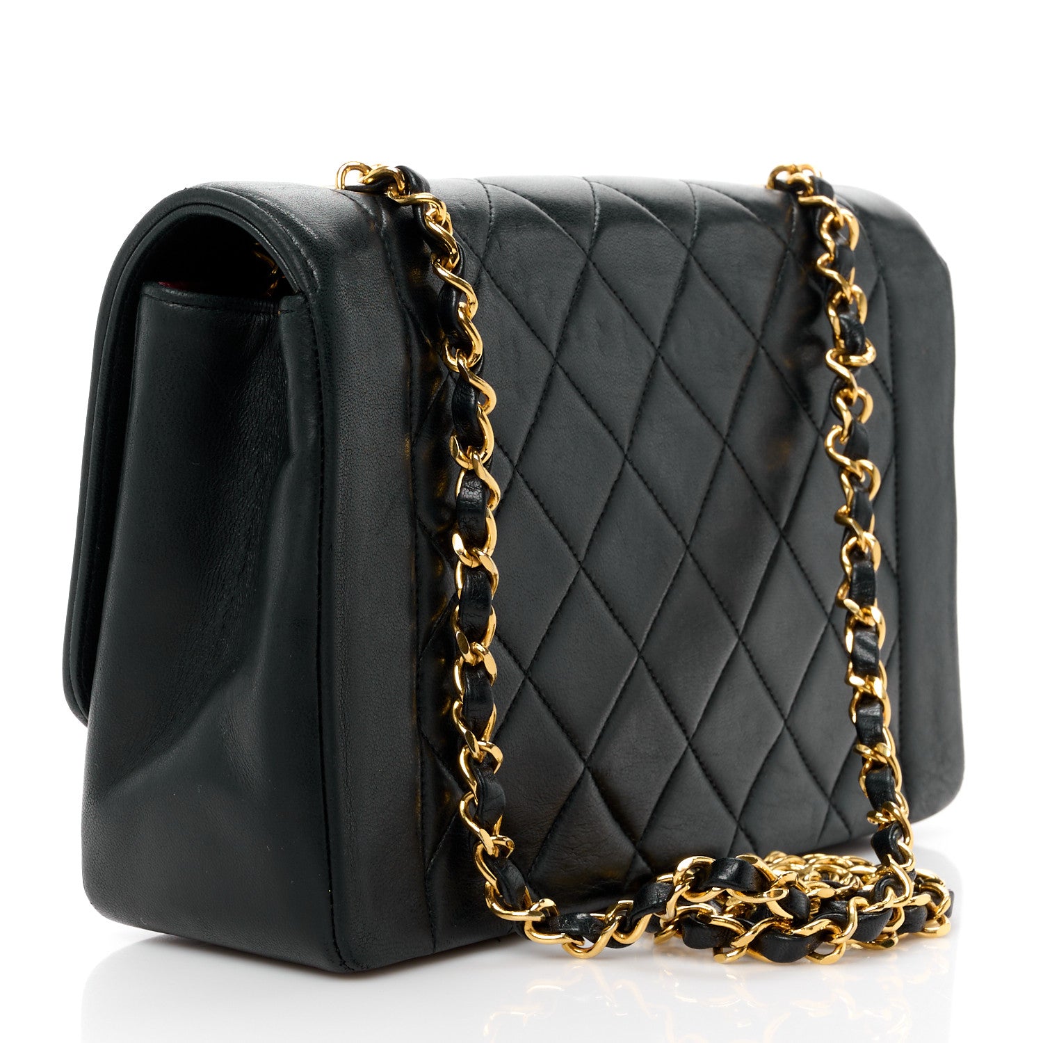 Chanel Lambskin Quilted Medium Single Flap Black 3 of 13