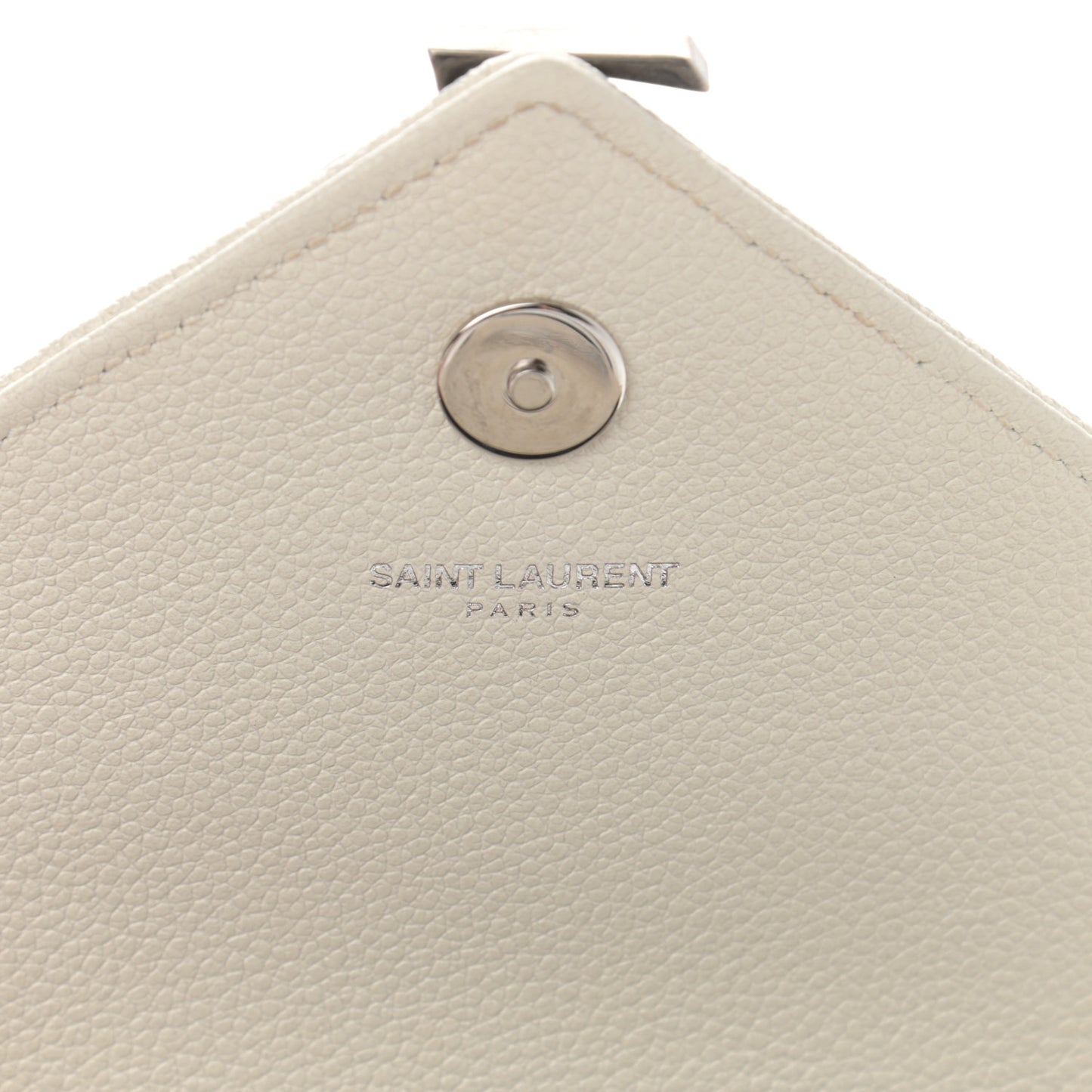 Grained Calfskin Matelasse Chevron Monogram Classic Baby Chain Bag White
