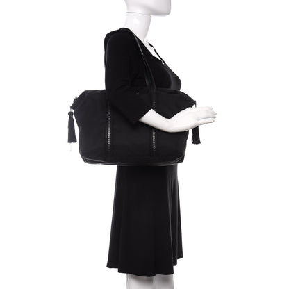 Prada Tessuto Nylon Tassel Duffel Bag Black 2 of 14