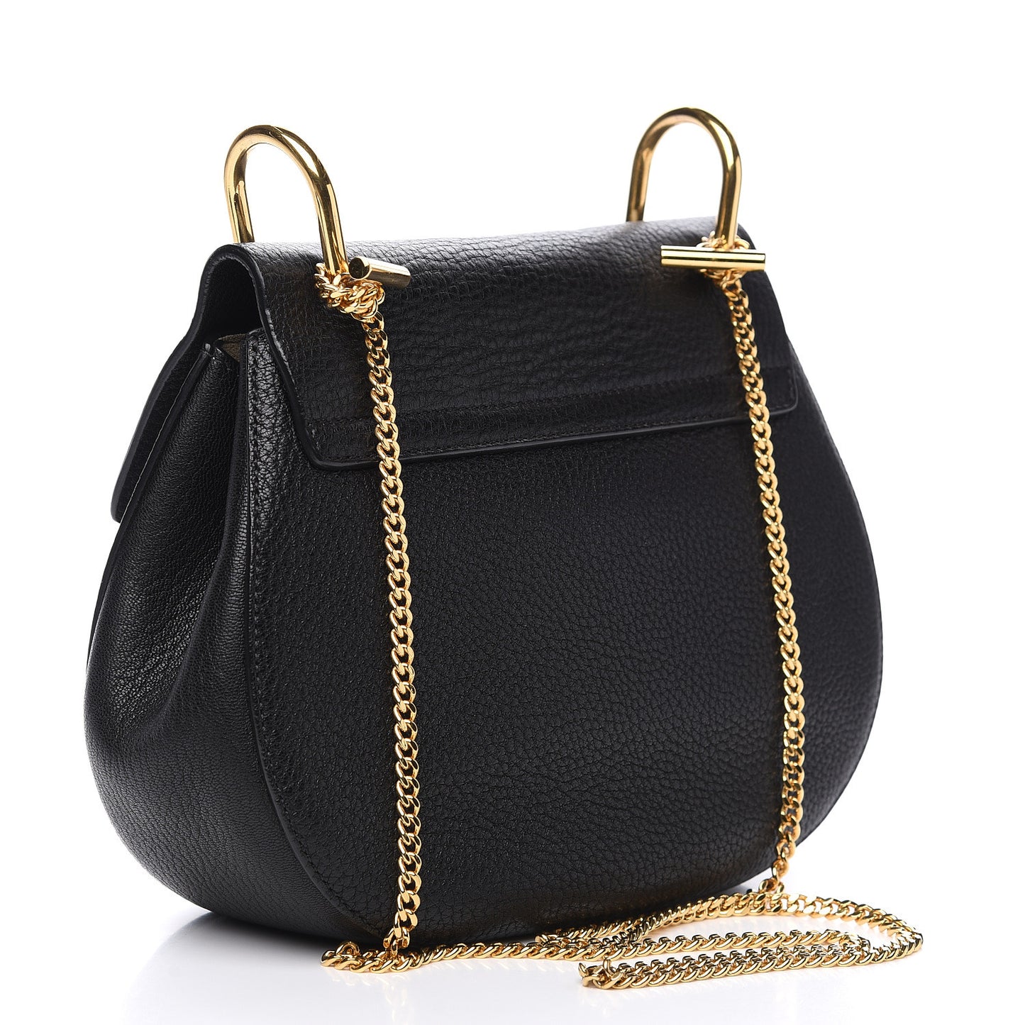 Grained Lambskin Mini Drew Shoulder Bag Black