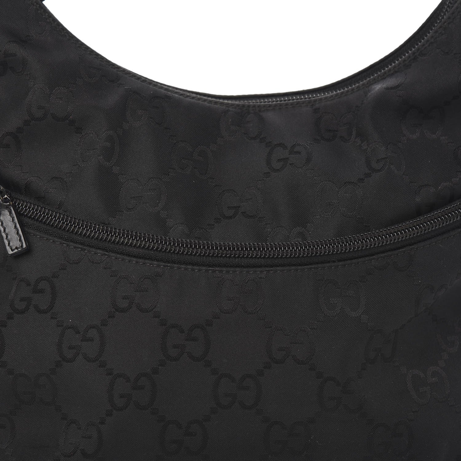 Gucci Nylon Monogram Small Hobo Black 9 of 9