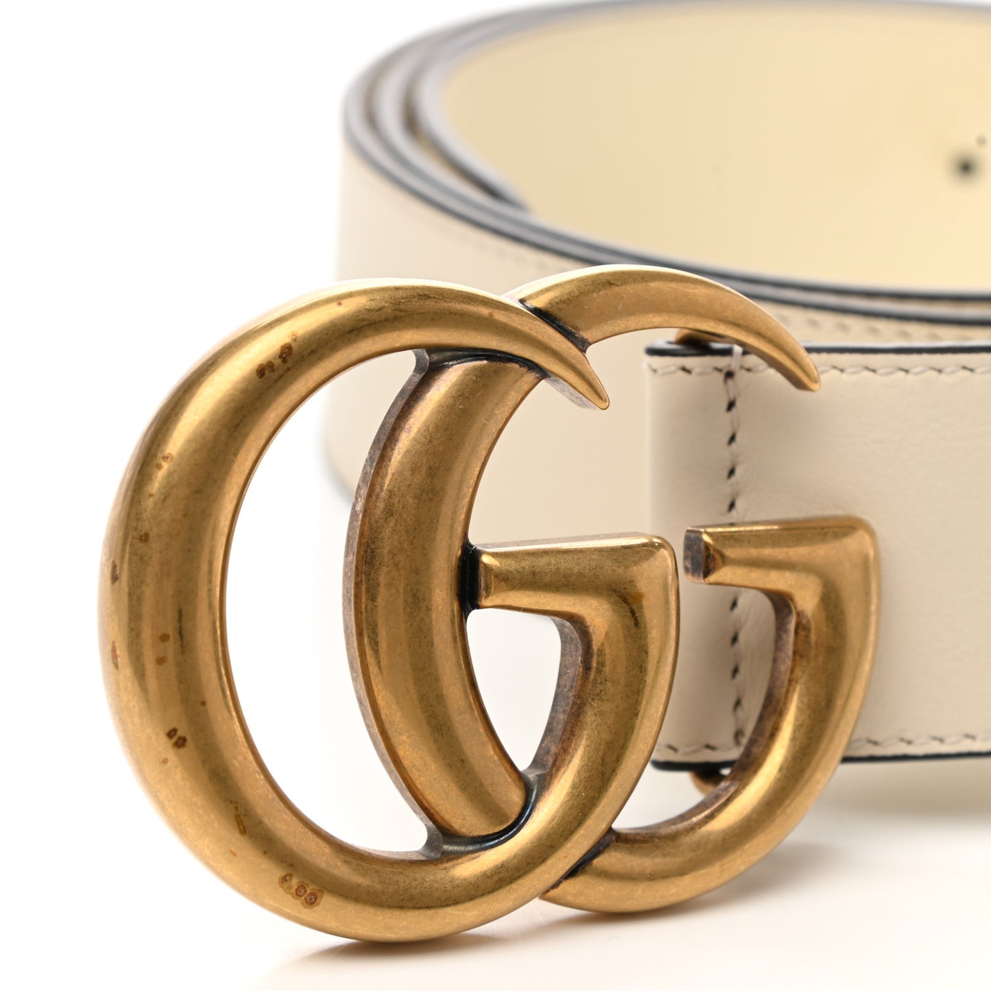 Calfskin Double G 40mm Belt 100 40 Mystic White