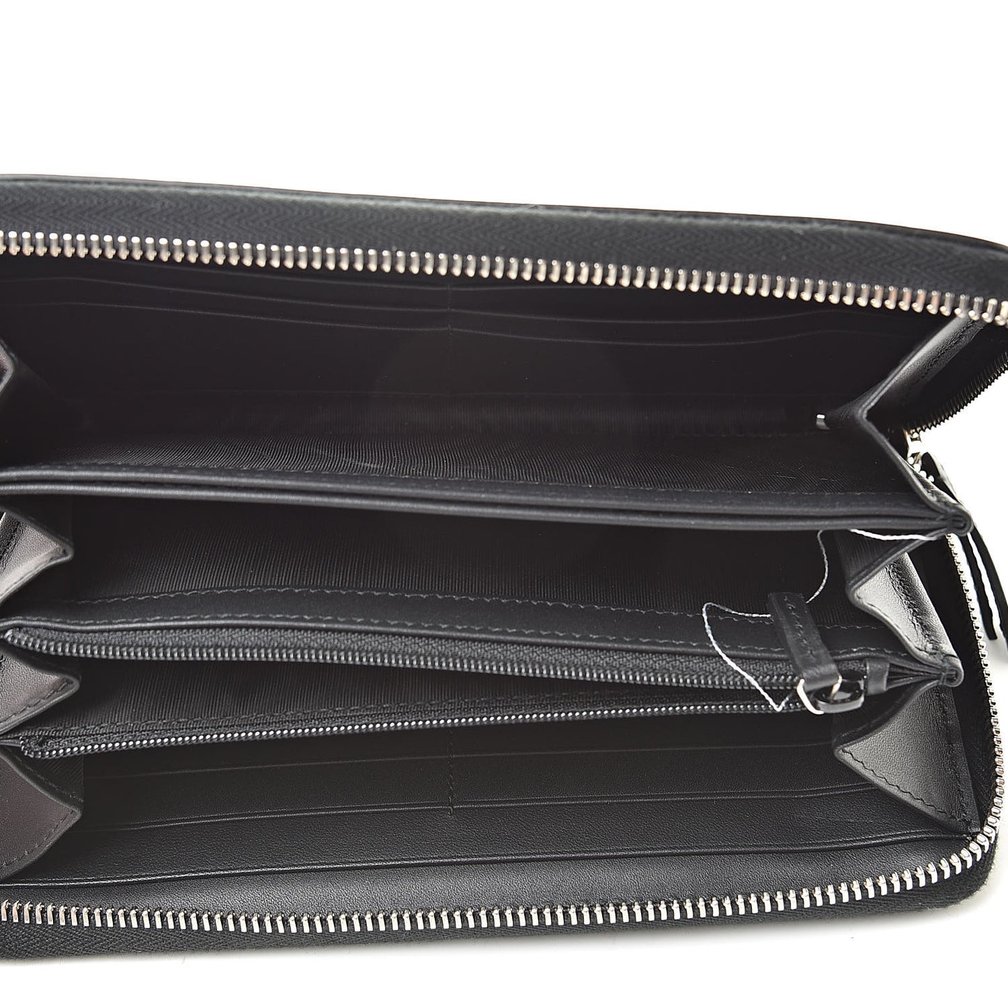 X SEGA Calfskin GUCCY Stars Zip Around Wallet Black Gold