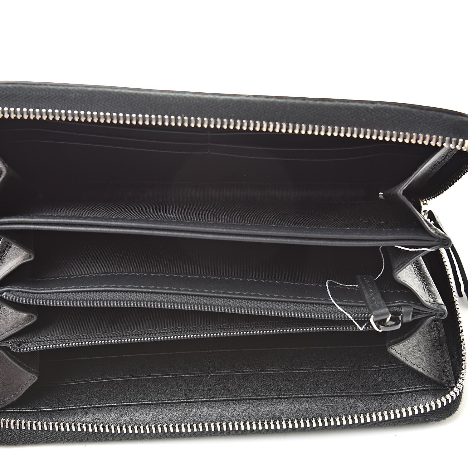 Gucci X SEGA Calfskin GUCCY Stars Zip Around Wallet Black Gold 5 of 8