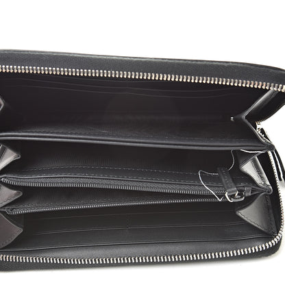 Gucci X SEGA Calfskin GUCCY Stars Zip Around Wallet Black Gold 5 of 8