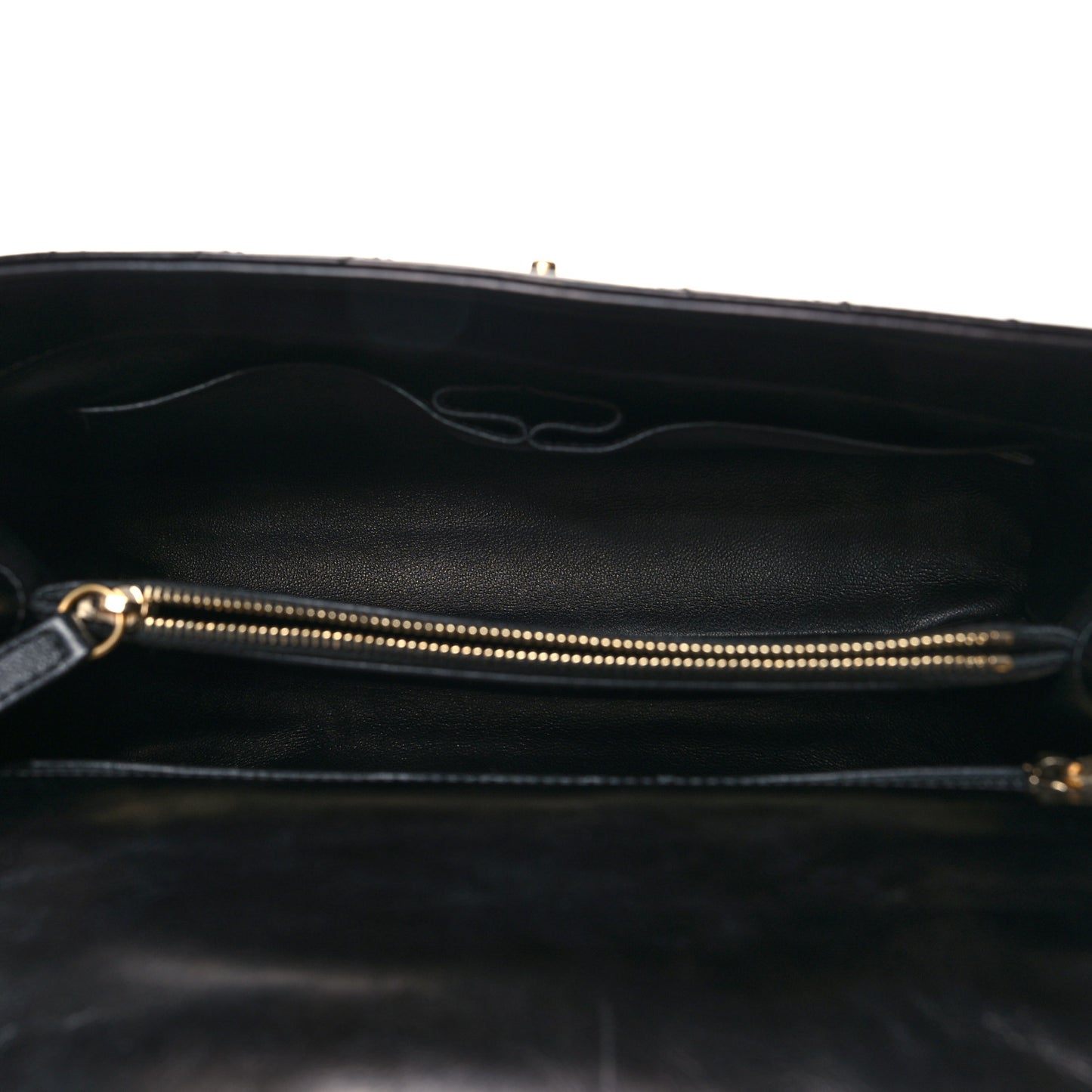 Calfskin Lizard Chevron Quilted Small Coco Handle Flap Black