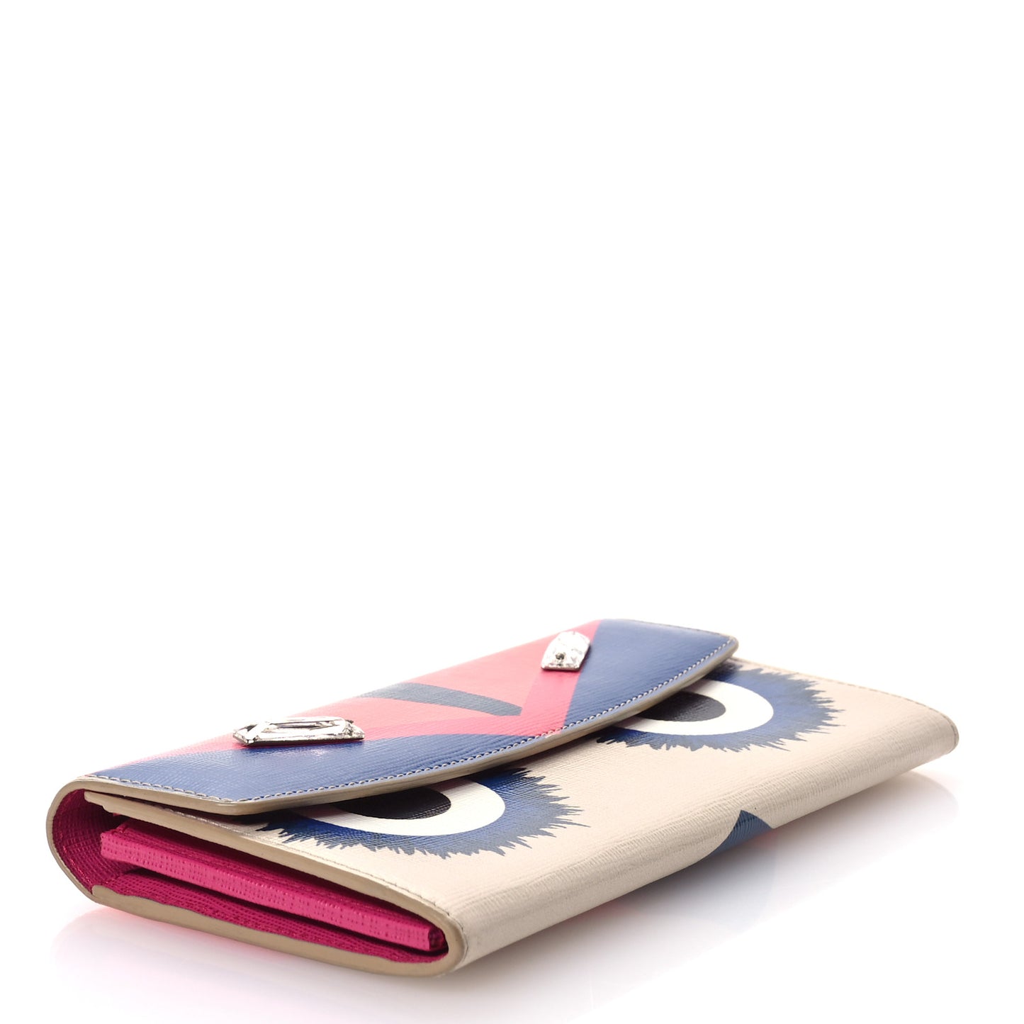 Vitello Elite Crystal Eye Monster Simply Continental Wallet Bellini Multicolor