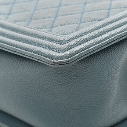 Chanel Caviar Quilted Medium Boy Flap Blue 11 of 17