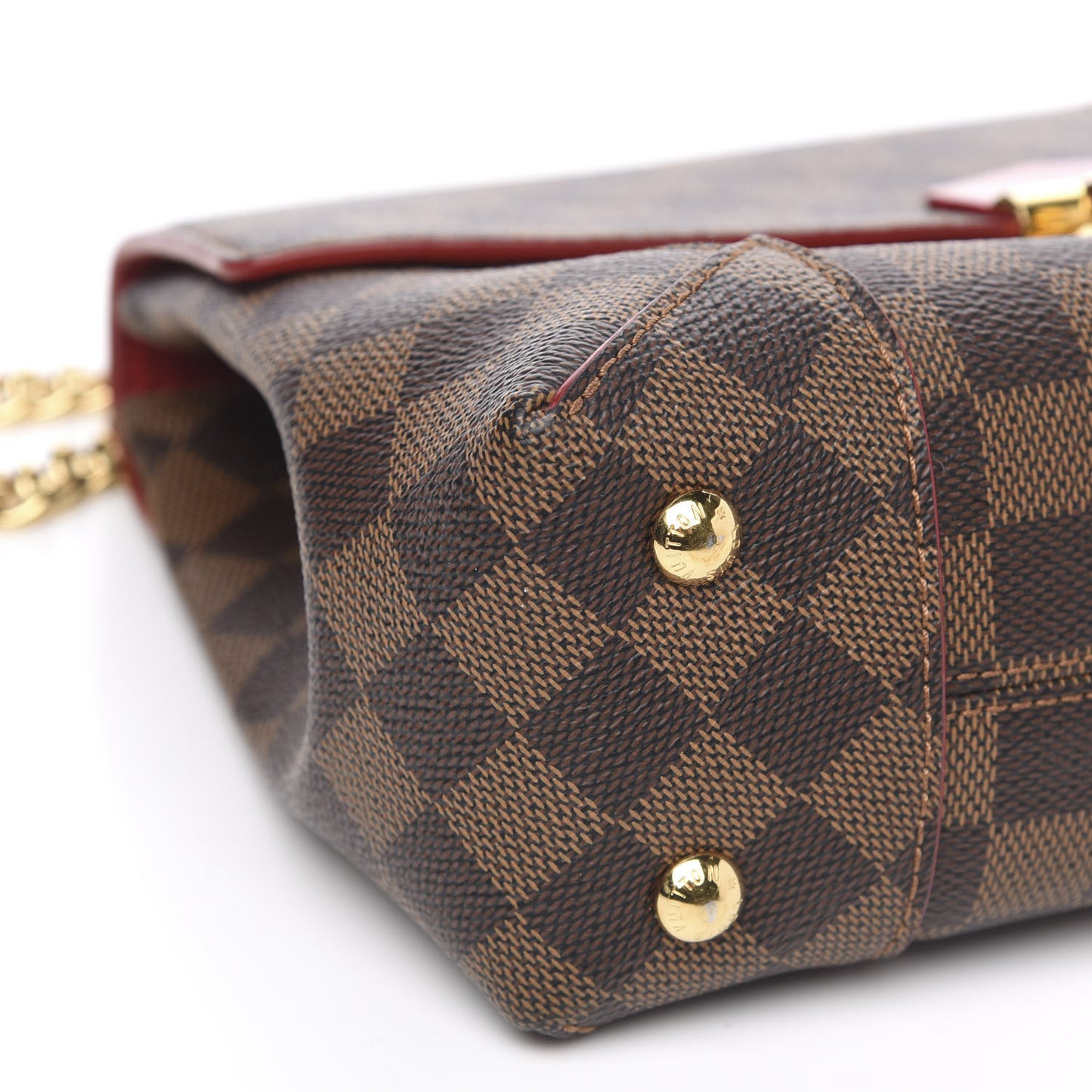 Damier Ebene Caissa Clutch Cherry