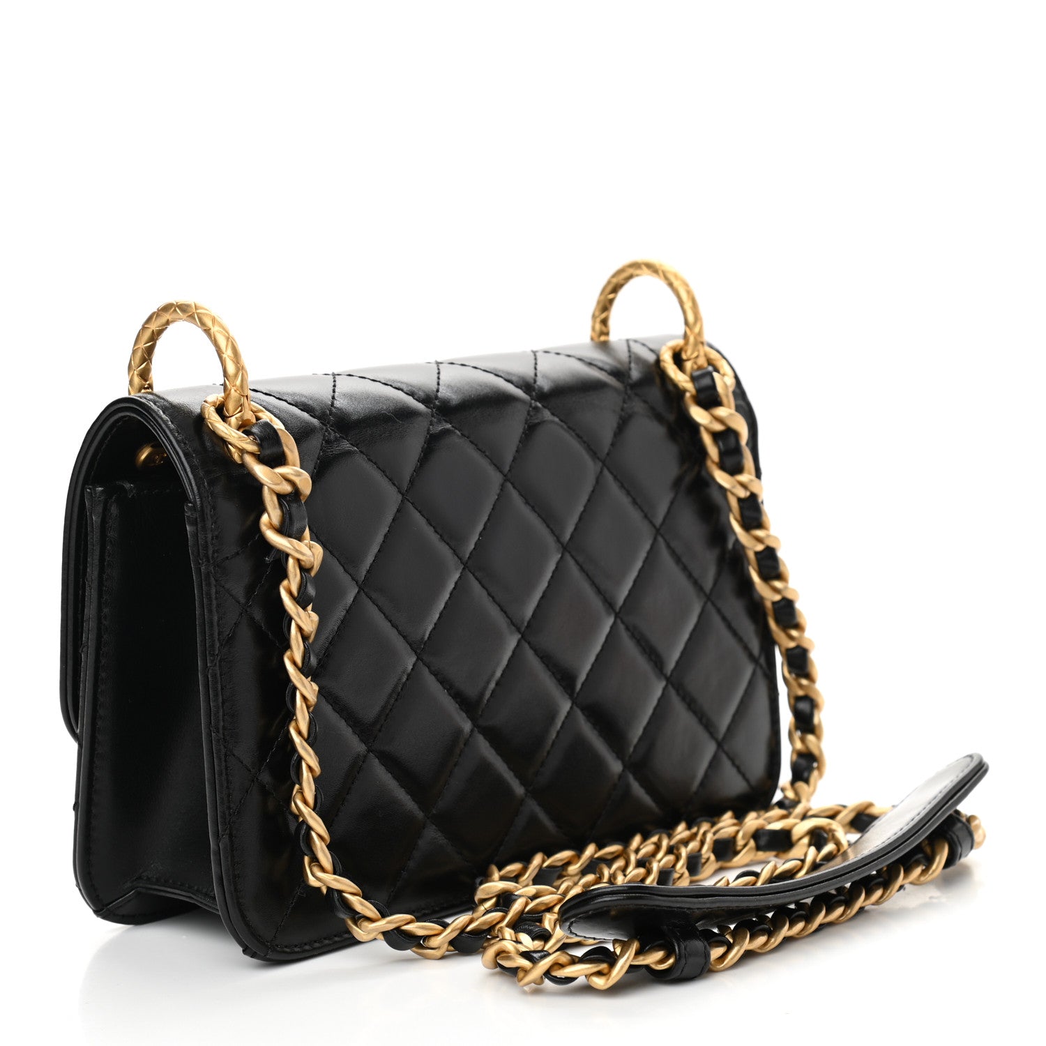 Chanel Calfskin Quilted Mini Coco Ring Flap Black 3 of 12