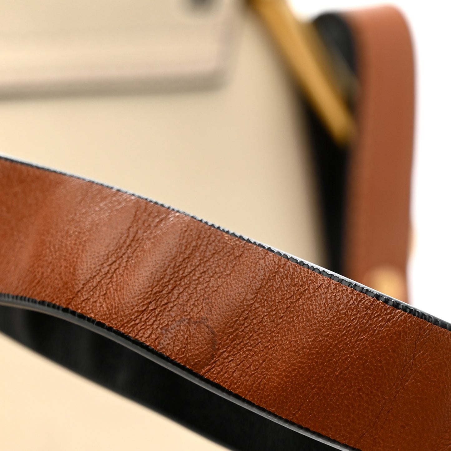 Calfskin Embossed Small Hudson Shoulder Bag Off White