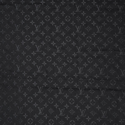 Louis Vuitton Silk Wool Monogram Shawl Black 1 of 5