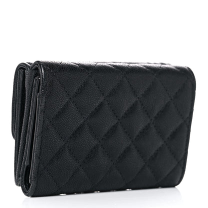 Chanel Caviar Quilted Small Boy Flap Wallet Black 3 of 14