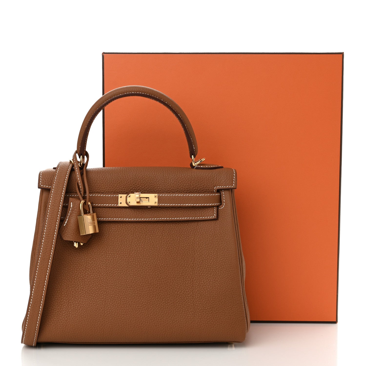 Hermes Togo Kelly Retourne 25 Gold 11 of 11