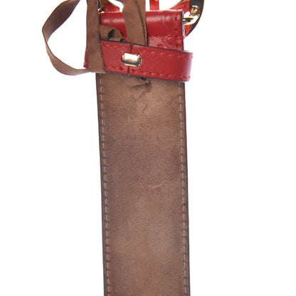 Gucci Guccissima Signature Interlocking G 37mm Belt 90 36 Hibiscus Red 4 of 9