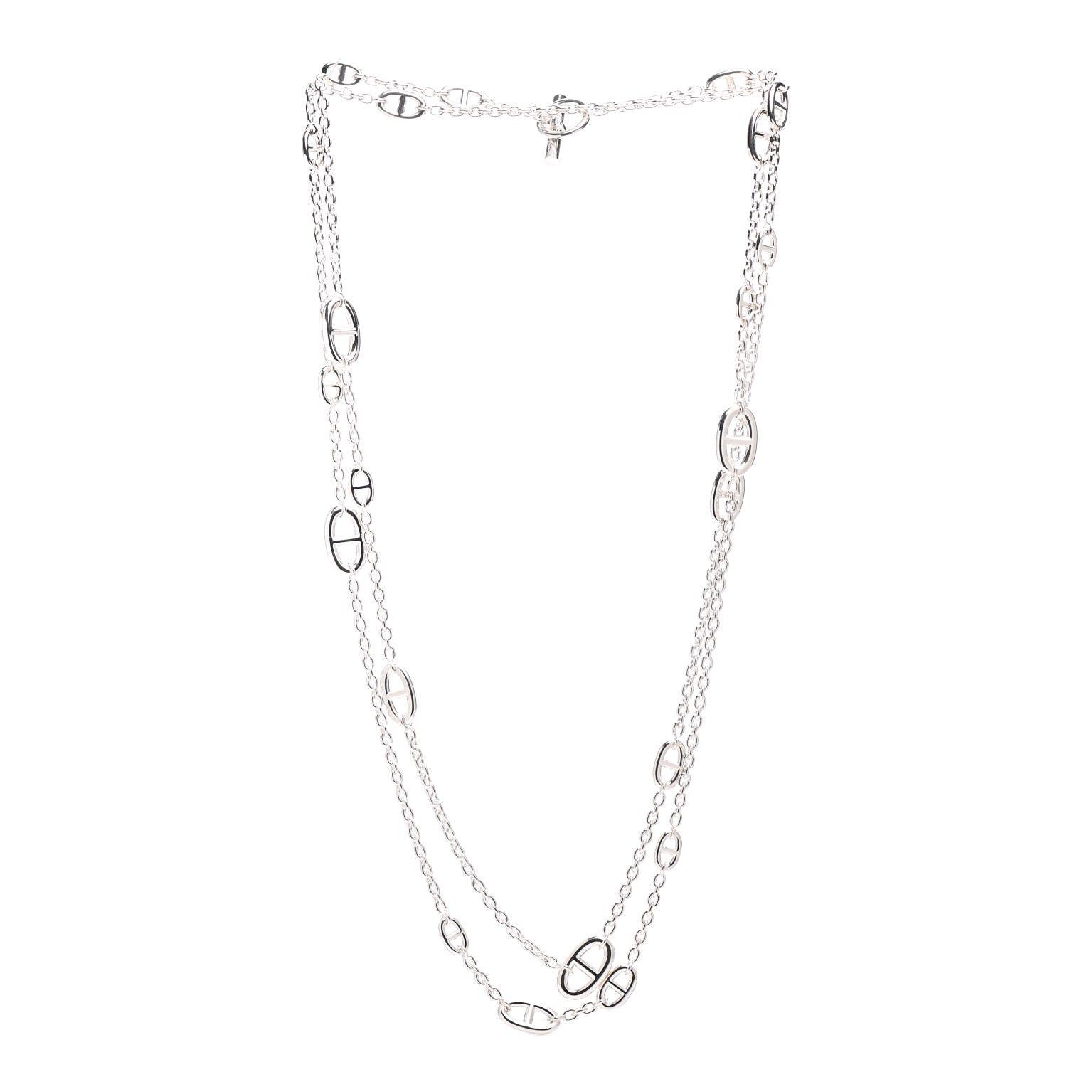 Hermes Sterling Silver Farandole Necklace 160 2 of 4