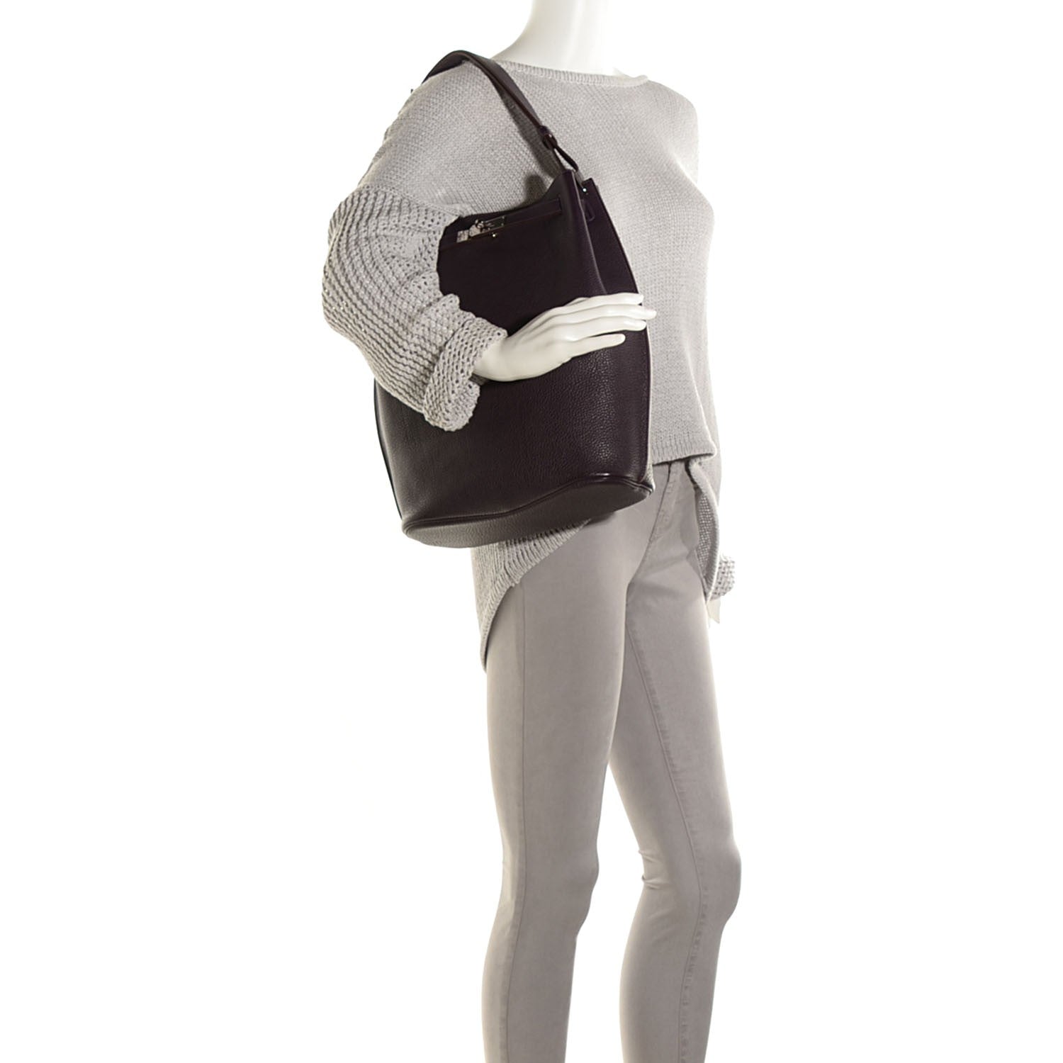 Hermes Togo So Kelly 26 Raisin 2 of 14