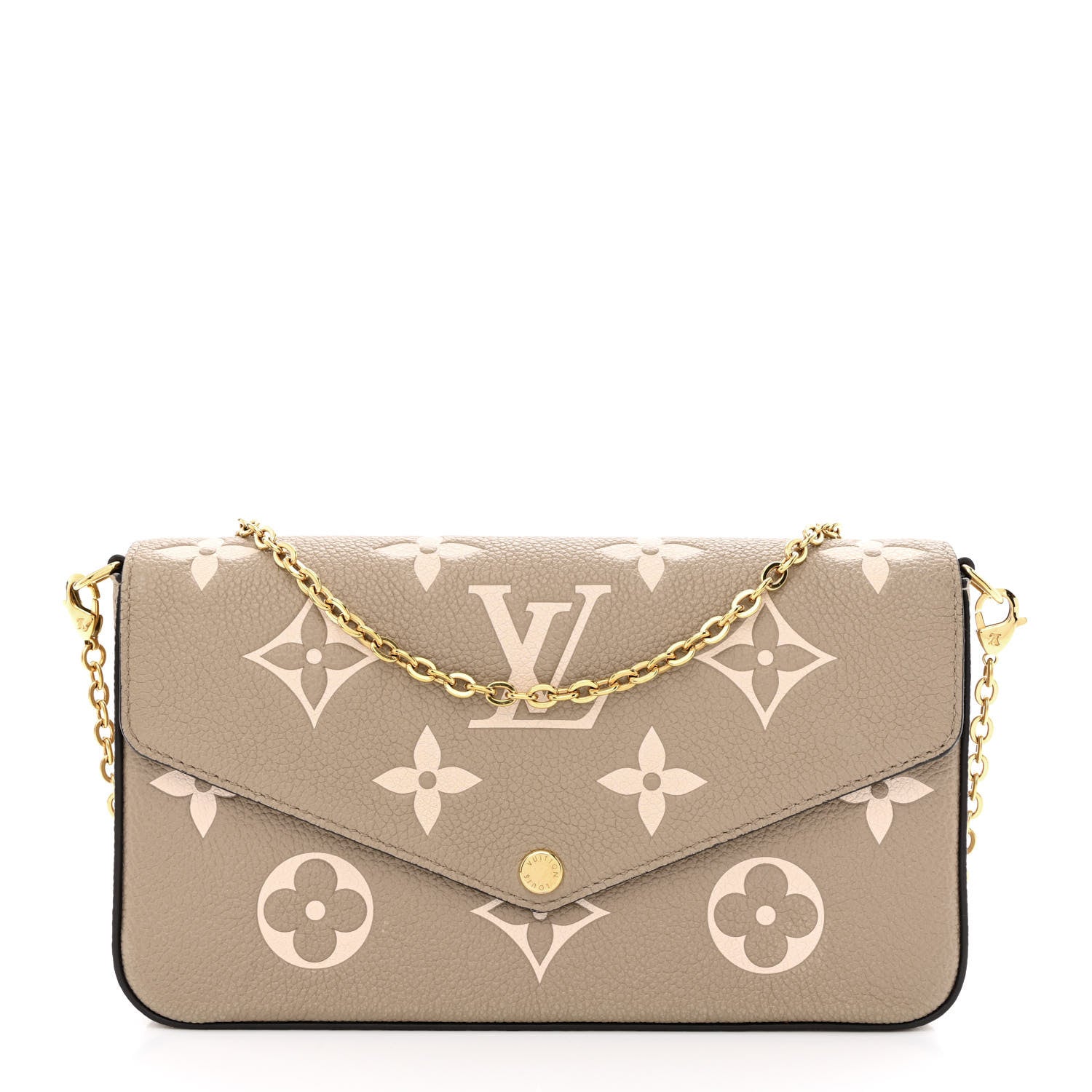 Louis Vuitton Empreinte Monogram Giant Felicie Pochette Tourterelle Creme 3 of 13