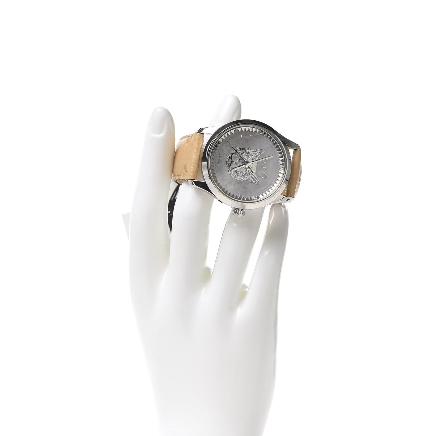 Stainless Steel Ostrich Mother of Pearl 38mm G-Timeless Cat Automatic Watch