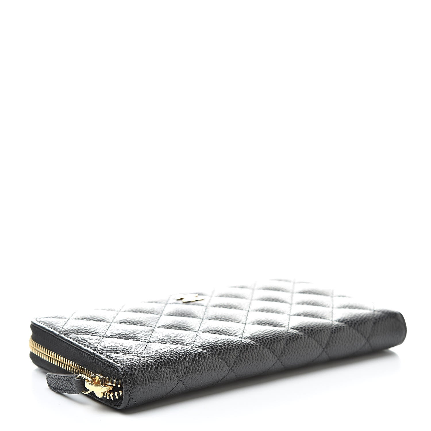 Chanel Caviar Quilted Large Gusset Zip Around Wallet Black 4 of 9