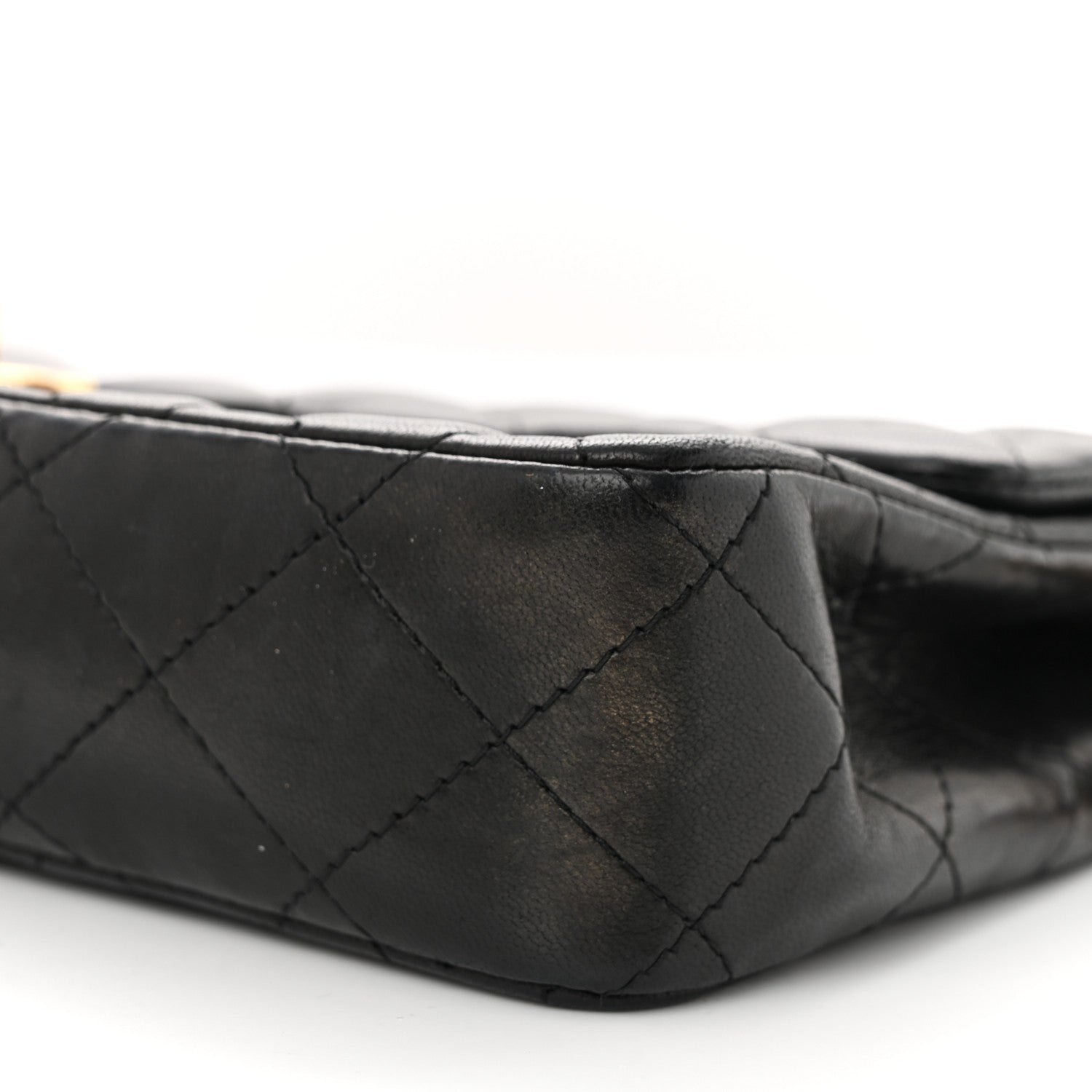 Chanel Lambskin Quilted East West Flap Black 10 of 12
