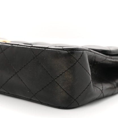 Chanel Lambskin Quilted East West Flap Black 10 of 12