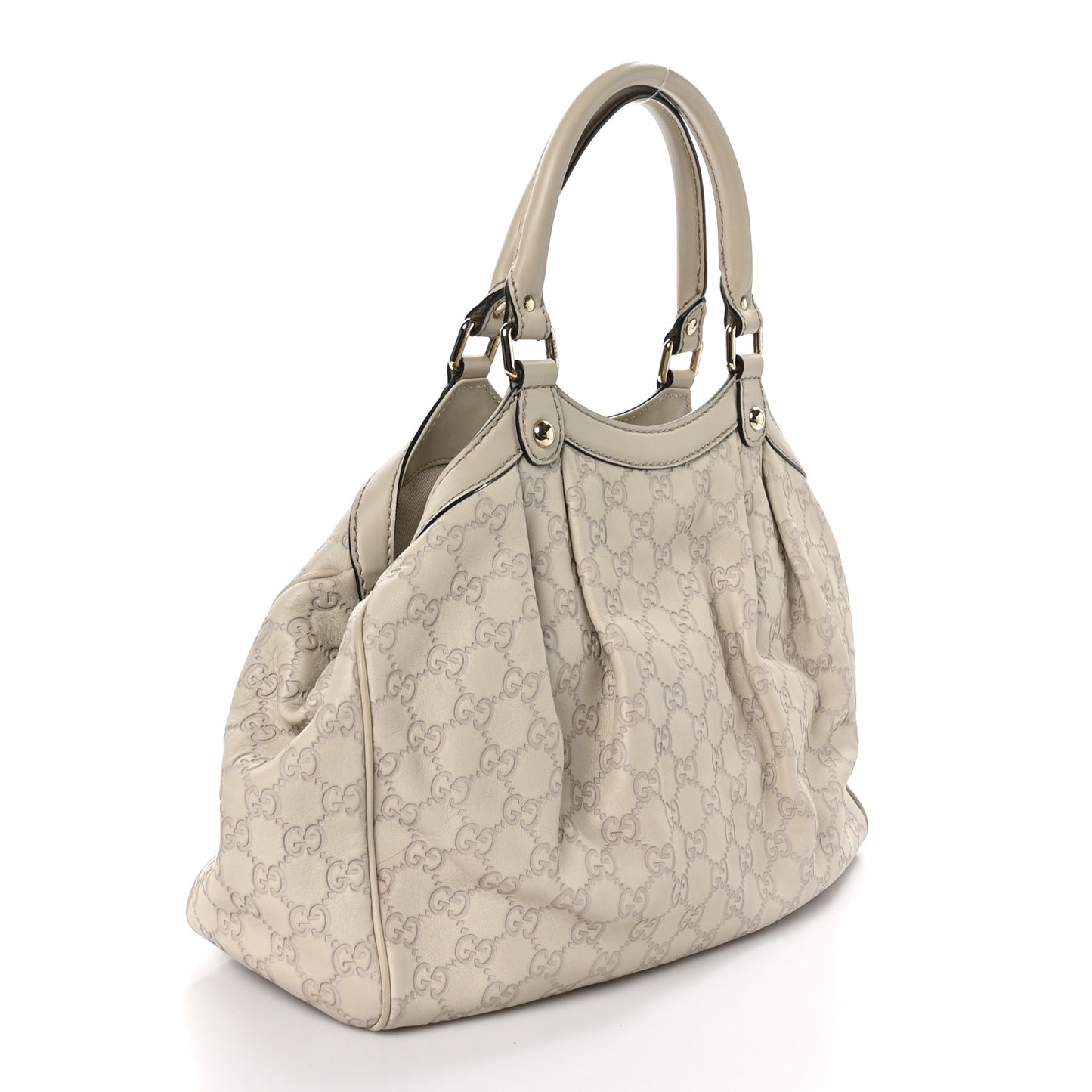 Guccissima Medium Sukey Tote Mystic White